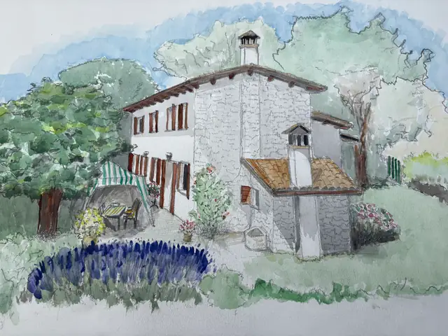 Acquerello della villa